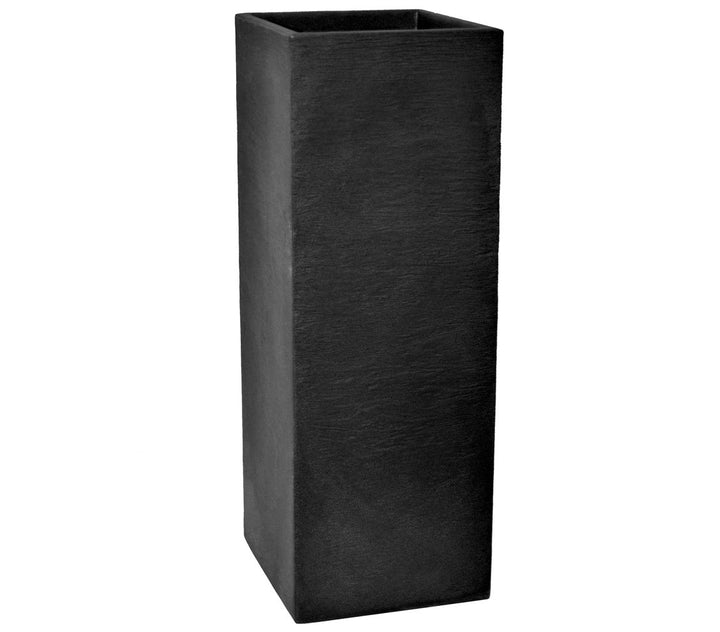 Dehner Säulentopf Palermo, Schieferoptik, ca. 80 x 30 x 30 cm, Kunststoff, anthrazit Single, Single