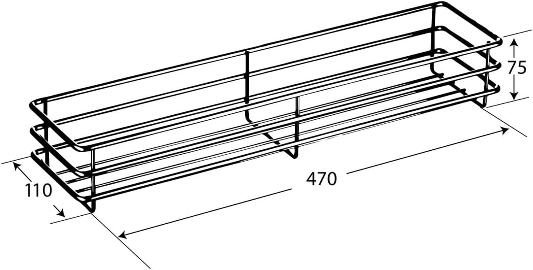 SO-TECH® Comfort Einhängekorb 90° 110 x 470 x 75 mm