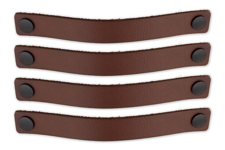 Brute Strength - Ledergriffe für Möbel - Cognac - 4 Stück - 25 x 3 cm - Schrankgriff, Türgriff für K