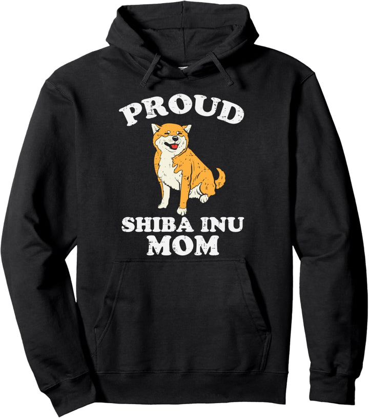 Proud Shiba Inu Mom Kawaii Japanese Dog Akita Women Gift Pullover Hoodie