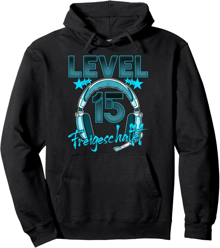 Level 15 Jahre Geburtstag Junge Mädchen 2009 Gamer Pullover Hoodie