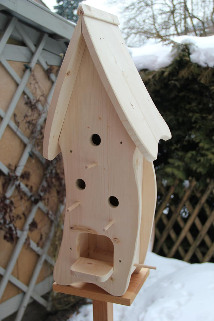 Dekorativer XXXL Nistkasten(N4) mit Vogelfutterhaus-Vogelhaus--Vogelhäuschen-sauberste Verarbeitung-