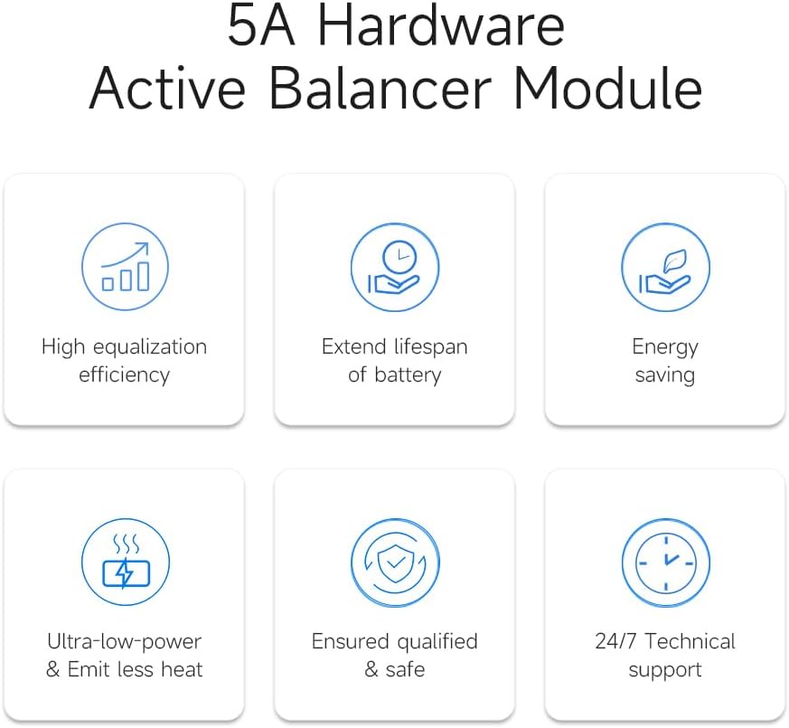 100 BALANCE Battery Balancer 5A Aktives Balancing-Modul für 7S Li-Ion (NMC/LFP) Akkupack, 7S