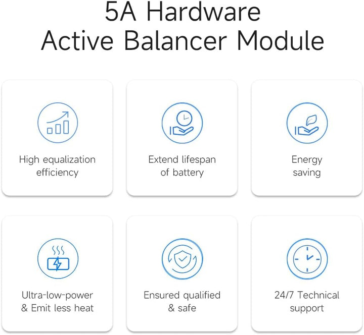 100 BALANCE Battery Balancer 5A Aktives Balancing-Modul für 7S Li-Ion (NMC/LFP) Akkupack, 7S