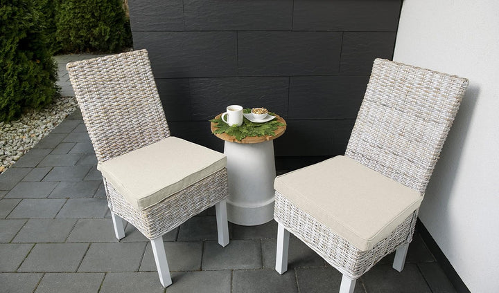 sunnypillow 4er Set Stuhlkissen 40 x 45 x 5cm | Polsterauflage Auflage für Stühle/Rattanstühle | Stu
