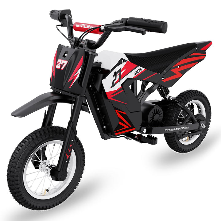 RCB TECH R9X Elektro Motorrad Kinder, Elektromotorrad mit 3 Geschwindigkeitsmodus, Max 25km/h, 36V/5