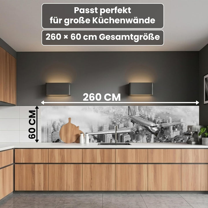 Dimex Küchenrückwand Folie selbstklebend Flugzeug | Klebefolie - Dekofolie - Spritzschutz für Küche