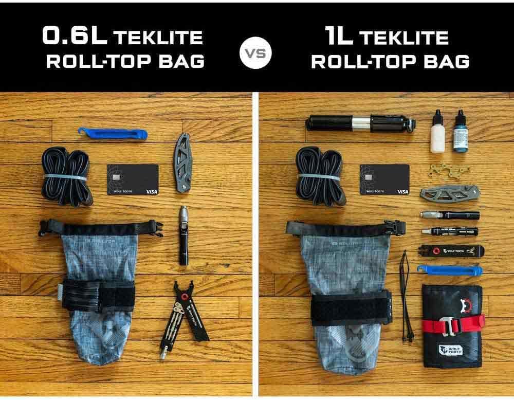 Wolf Tooth Components Teklite Roll-Top-Tasche einfarbig 1L, einfarbig 1L