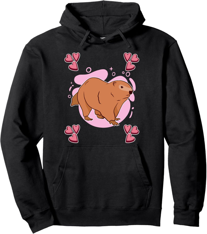 Damen Murmeltier Zeichnung Mädchen Murmeltier Pullover Hoodie