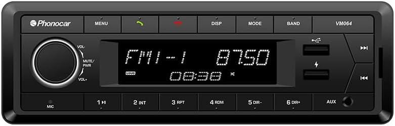 MEDIADOX 1-DIN Autoradio-Set inkl. Spannungswandler und Unterbaukonsole von PHONOCAR (VM064) passend