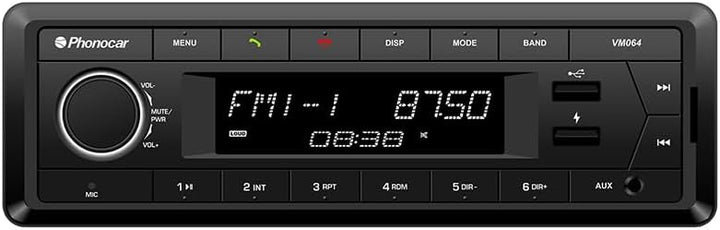 MEDIADOX 1-DIN Autoradio-Set inkl. Spannungswandler und Unterbaukonsole von PHONOCAR (VM064) passend