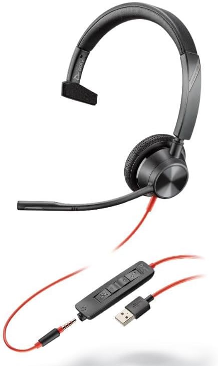 Poly Blackwire 3315 - Schnurgebundenes UC Mono-Headset mit USB-A