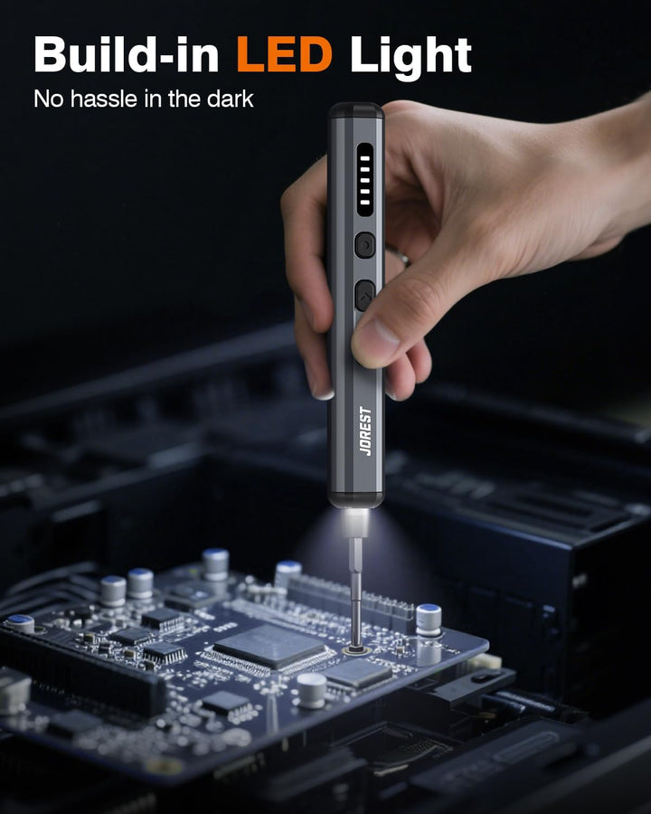 JOREST Mini Elektro Schraubendreher Set, 38 in 1Magnetische Präzisions Schraubendreher Kit, Reparatu