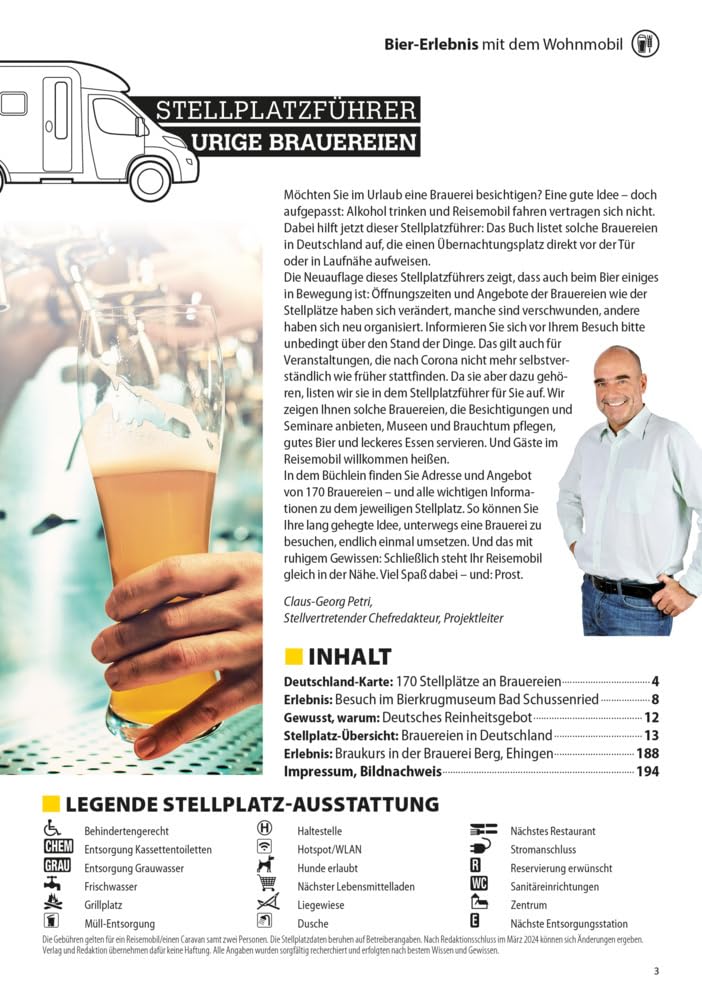 Stellplatzführer Urige Brauereien, aktualisierte Ausgabe: Bier-Erlebnis mit dem Wohnmobil (Stellplat