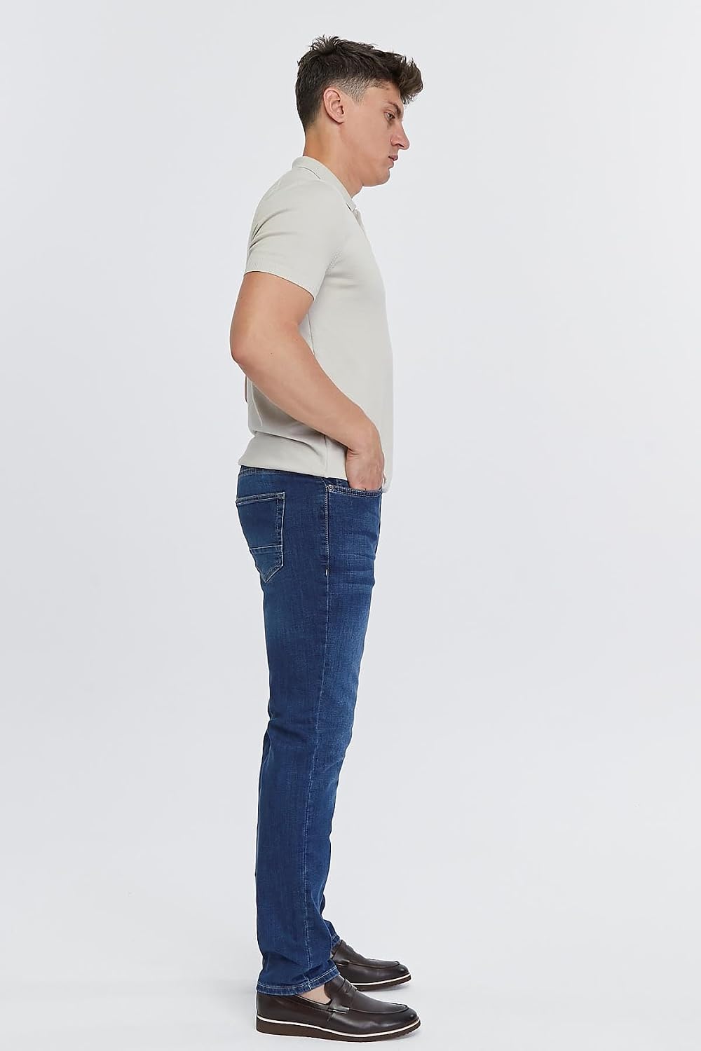 CEDY DENIM - Herren Jeans Regular Fit, Stretch Jeanshose, Herren High Waist, Straight Cut, Basic Was