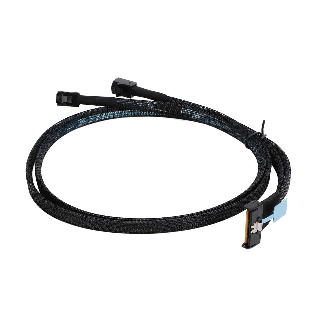 Plyisty MCIO 8i auf 2*SFF-8643 Kabel, MCIO 8i 74Pin auf SAS HD SFF-8643, PCIE 5.0, 32 GT/s Übertragu