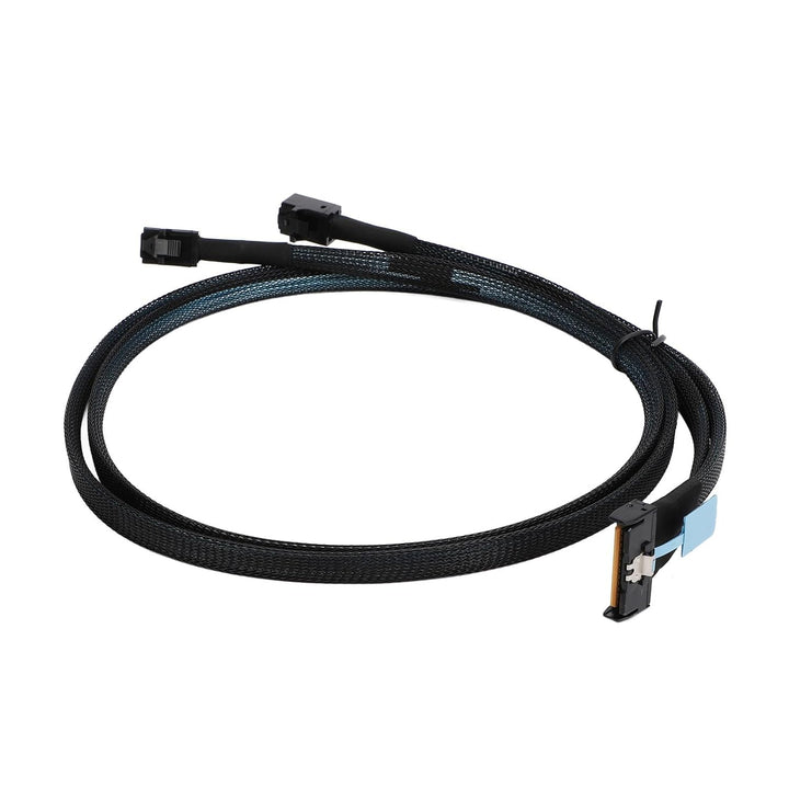 Plyisty MCIO 8i auf 2*SFF-8643 Kabel, MCIO 8i 74Pin auf SAS HD SFF-8643, PCIE 5.0, 32 GT/s Übertragu