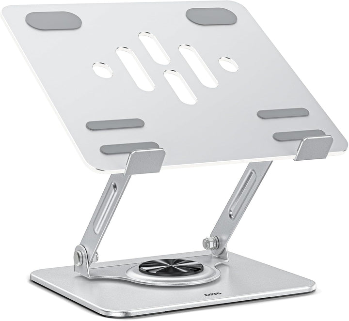 ALS03 Laptop-Ständer, Verstellbarer Computerständer mit 360° drehbarer Basis, ergonomische Laptop-Er