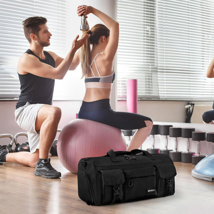 Sporttasche Reisetasche für Damen und Herren Trainingstasche Gym Bag mit Schuhfach und Nassfach Duff