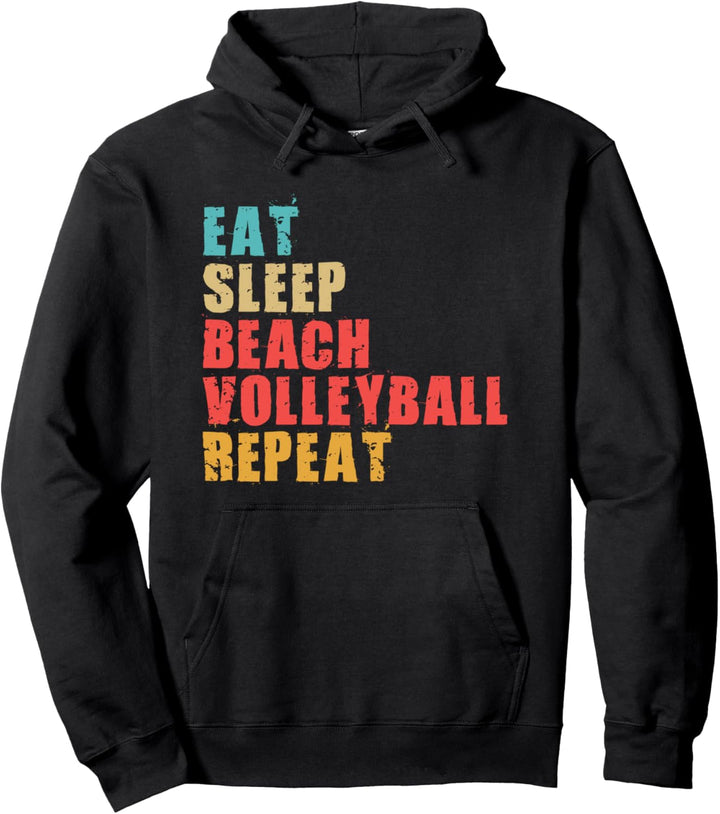 Eat Sleep Beach Volleyball Repeat Motivational Gift ACE012d Pullover Hoodie