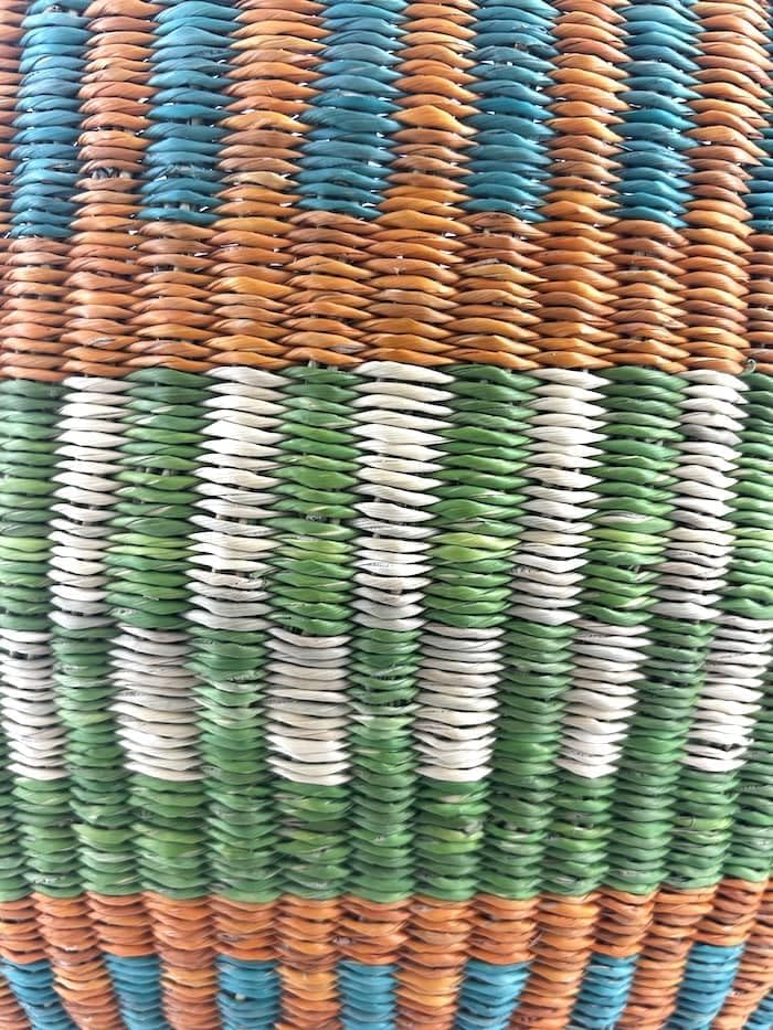 Bolga Korb Afrika - XXL - Das Original aus Ghana - Bunt - Fair Trade - Rund - Viele Farben - Afrikan