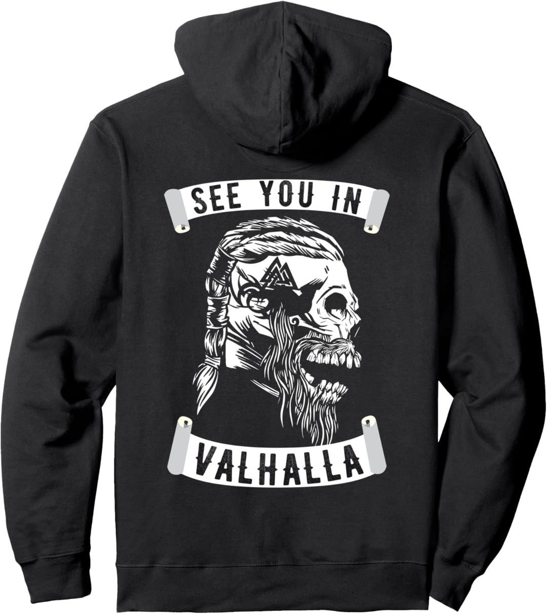 See You In Valhalla Walhalla Wodan Wikinger Odin Vikings Pullover Hoodie