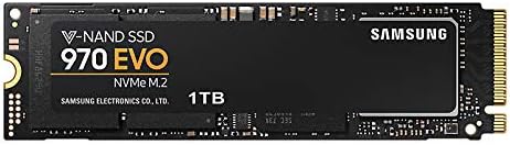 Samsung MZ-V7E1T0BW 970 EVO 1 TB NVMe M.2 Interne SSD Schwarz 1TB 970 EVO, 1TB 970 EVO