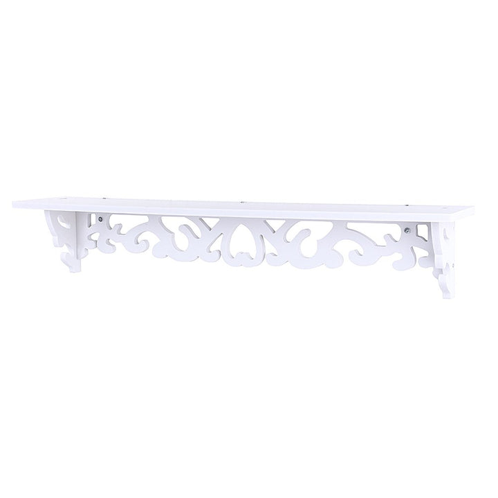 Yosoo weiss Regal Shabby Chic Filigrane Stil Cut Out Design Wandregal, Pastoral Hohl geschnitzt Wand
