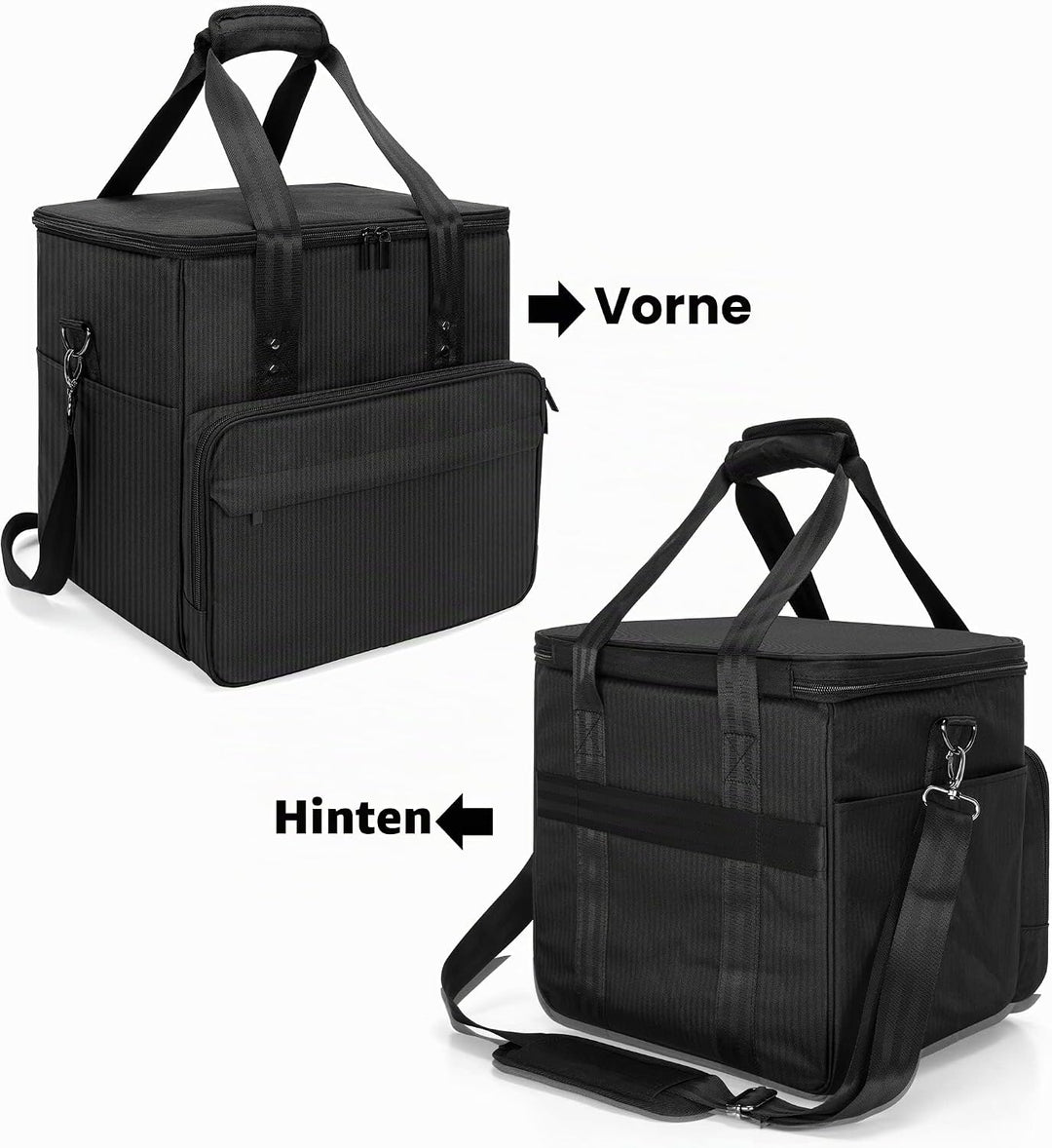 Trunab Rucksack Tasche Schallplatten, Wasserdichtes Nylon Tasche für Vinyl Record LPs Aufbewahrungsb