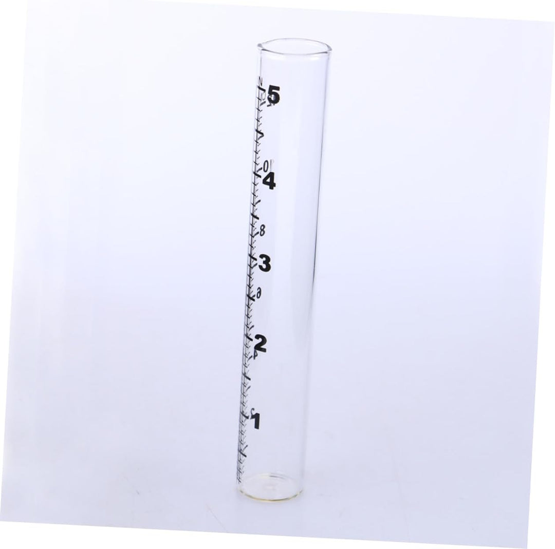 Happyyami Glas Regenmessrohr 12cm für Hof und Garten, Flacher Boden