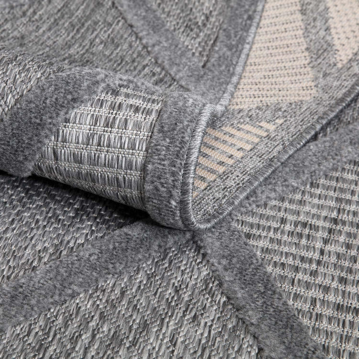 carpet city In-&amp; Outdoor Teppich - Rund 200 cm - für Innen-&amp; Aussenbereich - Wetterfest Balkon-Teppi
