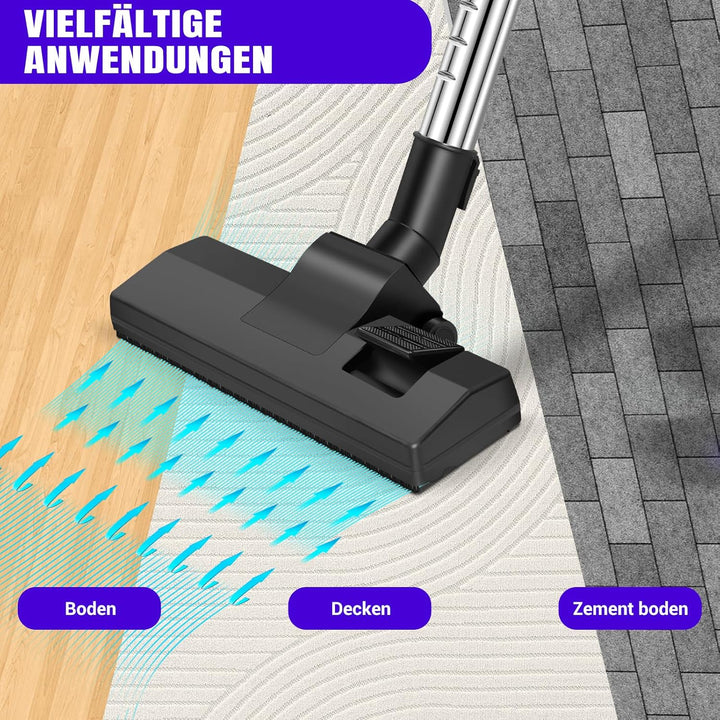 ZyklonStaubsauger Beutellos ohne Beutel, 1200W Elektrischer Staubsauger mit Handkabel für Tierhaare,