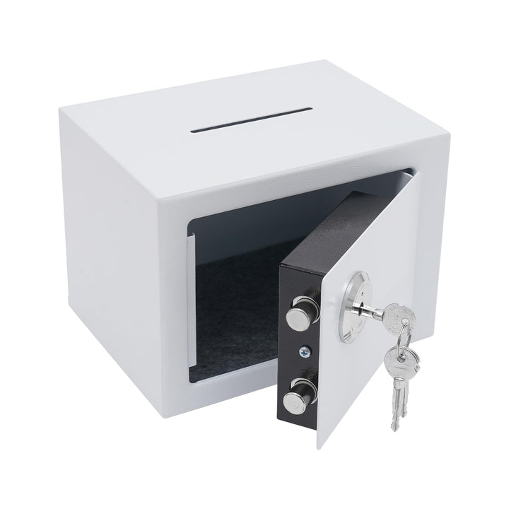 Tresor Safe mit Einwurfschlitz – Spartresor aus Stahl (4,6L) – Münzbetrieben, Mechanisches Schlüssel