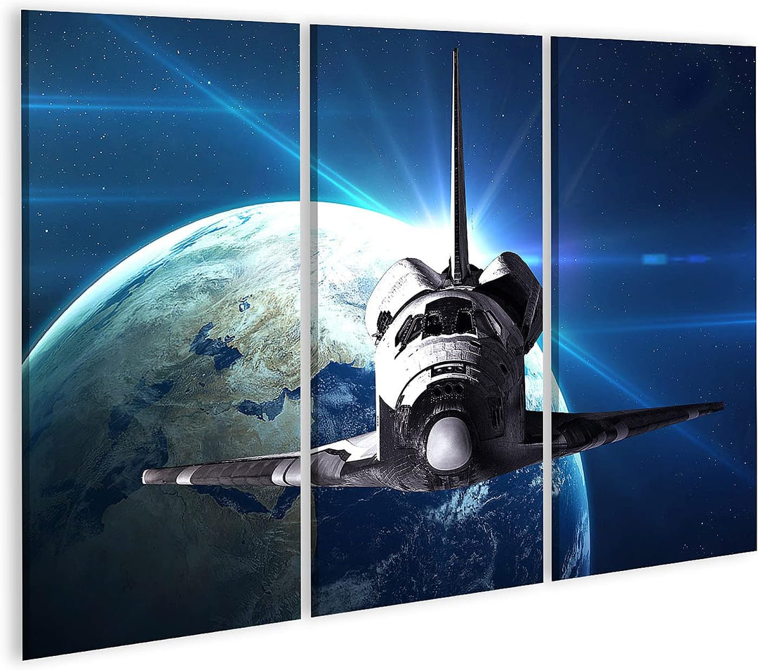 islandburner Bild auf Leinwand Raumfähre Auf Einer Mission Im Weltall Bilder Wandbilder Poster Leinw