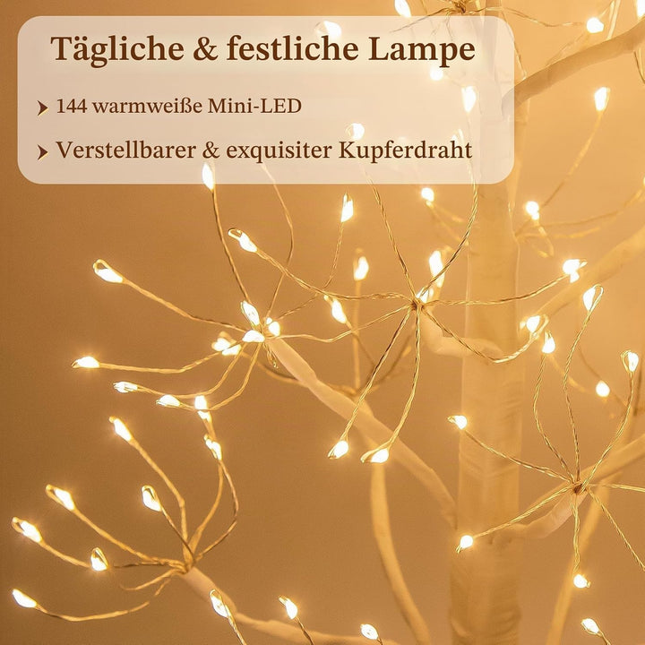 2er Pack Weihnachtsbaum mit Leuchtendem Sockel Wiederaufladbar Weihnachtsdeko mit Dimmfunktion Licht
