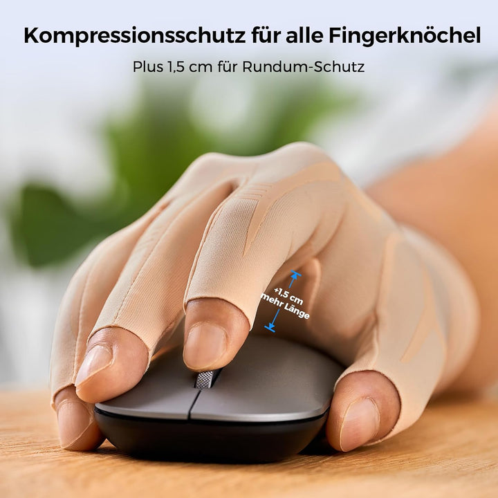 FREETOO Arthrose Handschuhe Damen Herren, Fingerlose Kompressionshandschuhe