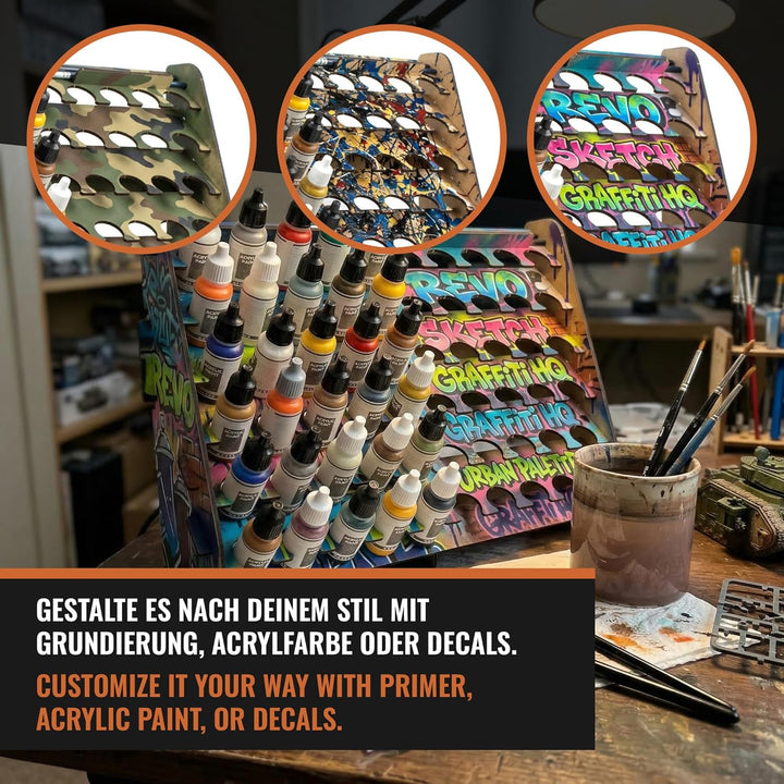 PROSCALE Paint Rack Vallejo Wand farbständer. Tabletop Vallejo Farben aufbewahrung Model Wall Paint