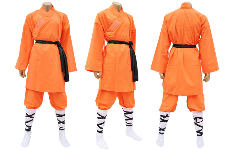 Shaolin-Anzug, Baumwolle, orange
