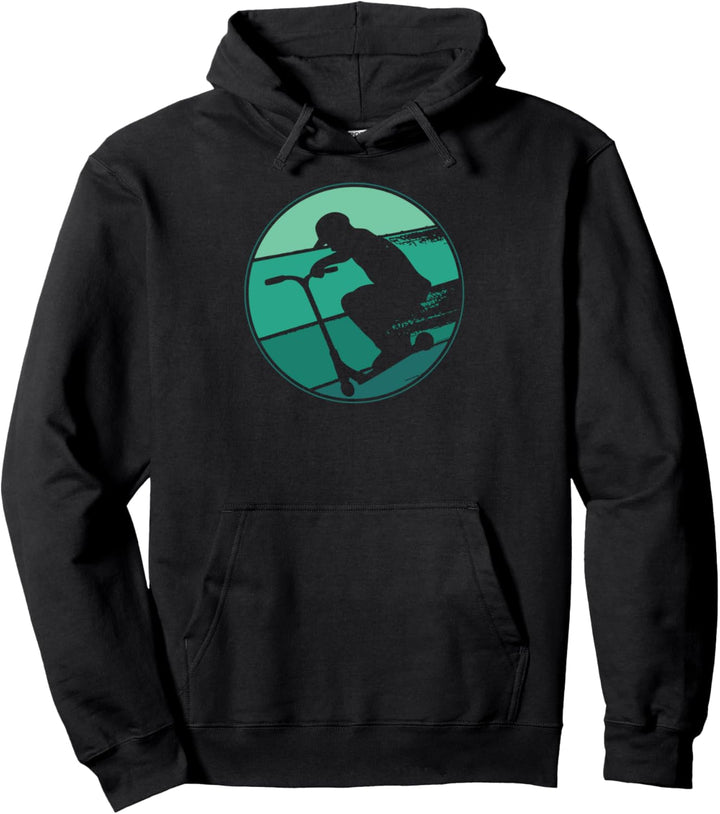 Stunt Scooter Retro Tretroller Rollerfahrer Roller Skater Pullover Hoodie