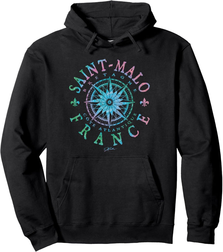 JCombs: Saint-Malo, Bretagne, Frankreich, Kompassrose Pullover Hoodie