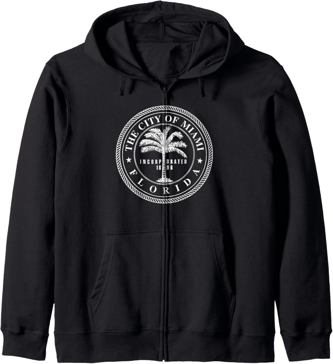 Flaggensiegel von Miami Florida Kapuzenjacke
