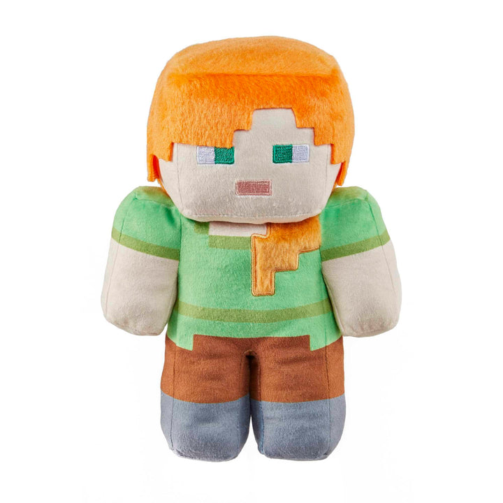 MINECRAFT Plüschfiguren - Rothaariger Actionheld 20 cm, authentisches Design, verpixelte Details, fü