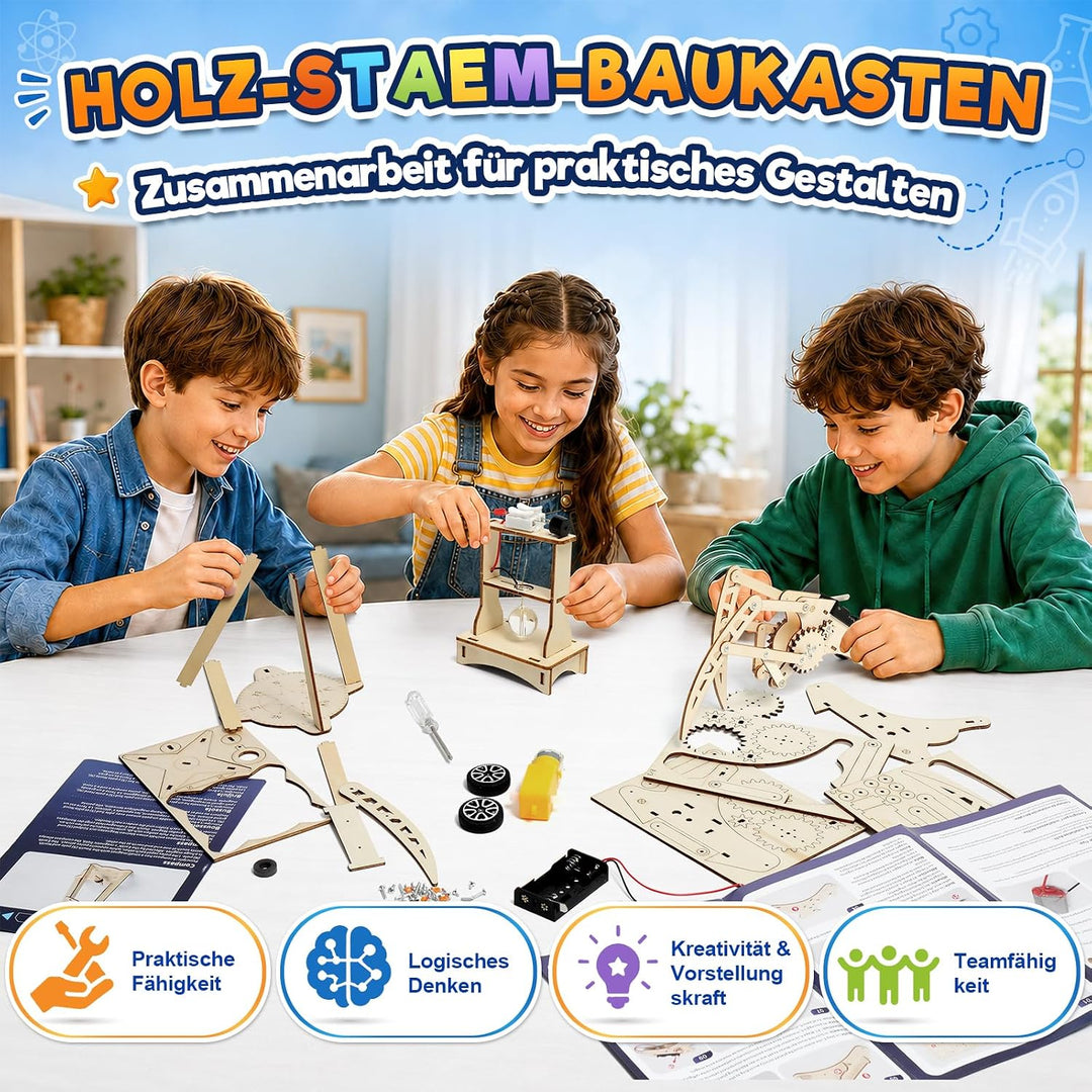 Experimente für Kinder 8+, DIY Kinderspielzeug, Experimentierkasten 6 Stück
