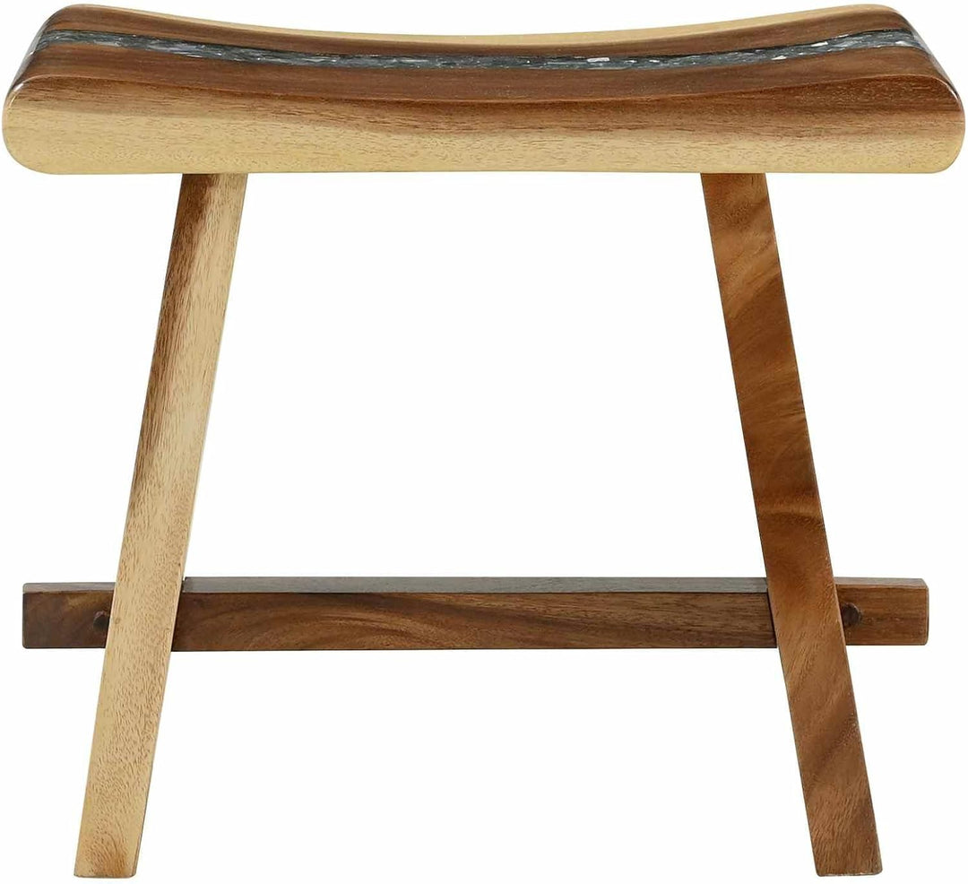 vidaXL Duschhocker Natur 50 x 30 x 44 cm Massives Suarholz