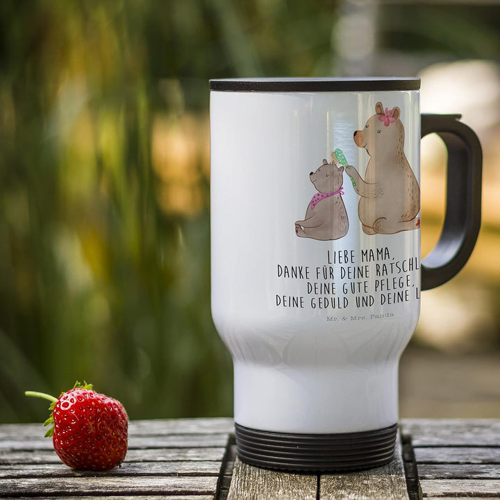 Mr. &amp; Mrs. Panda Thermobecher Bär Kind - Geschenk, Warmhaltetasse, Opa, Familie, Spülmaschinenfest,