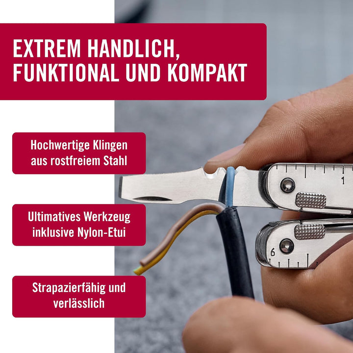 Victorinox, Multifunktionstool, SwissTool, Taschen Werkzeug, Funktionen, Kombi-Spitzzange, Feststell