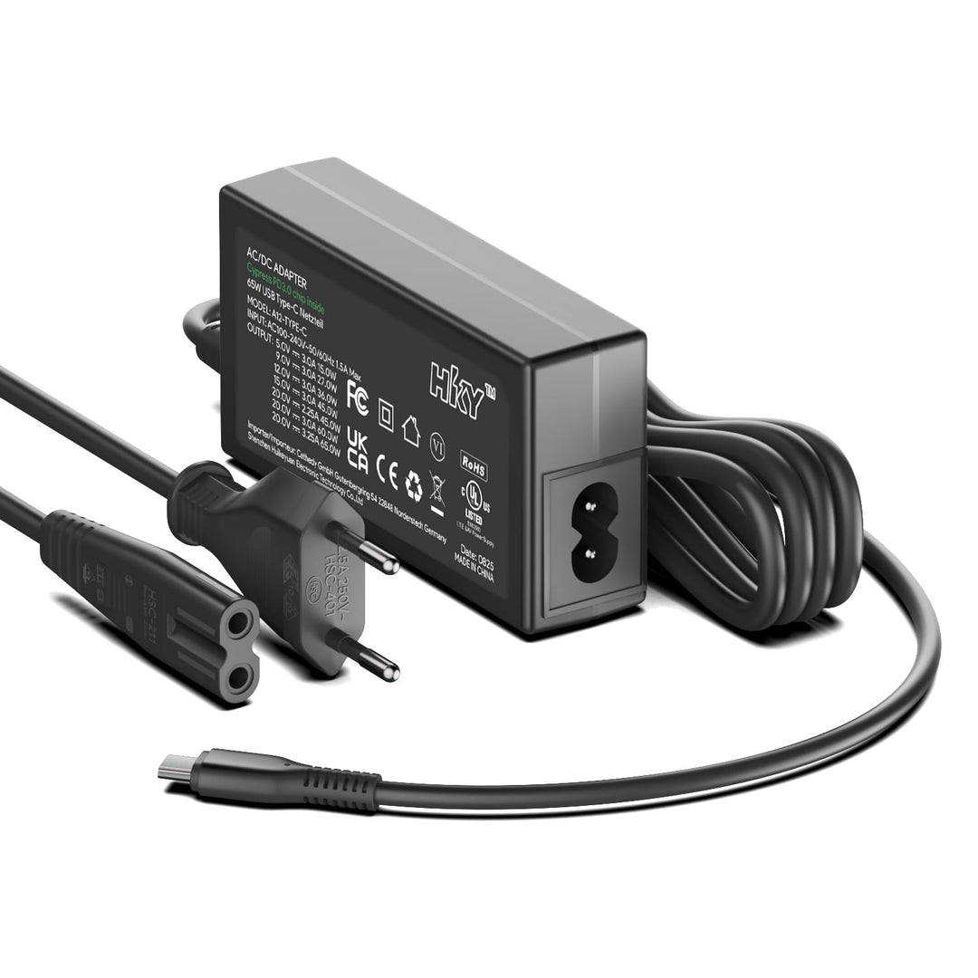 HKY 65W 40W USB C Schnellladegerät für Dell Pro 14 13 16 Plus Laptop USB-C AC/DC Adapter Ladekabel f