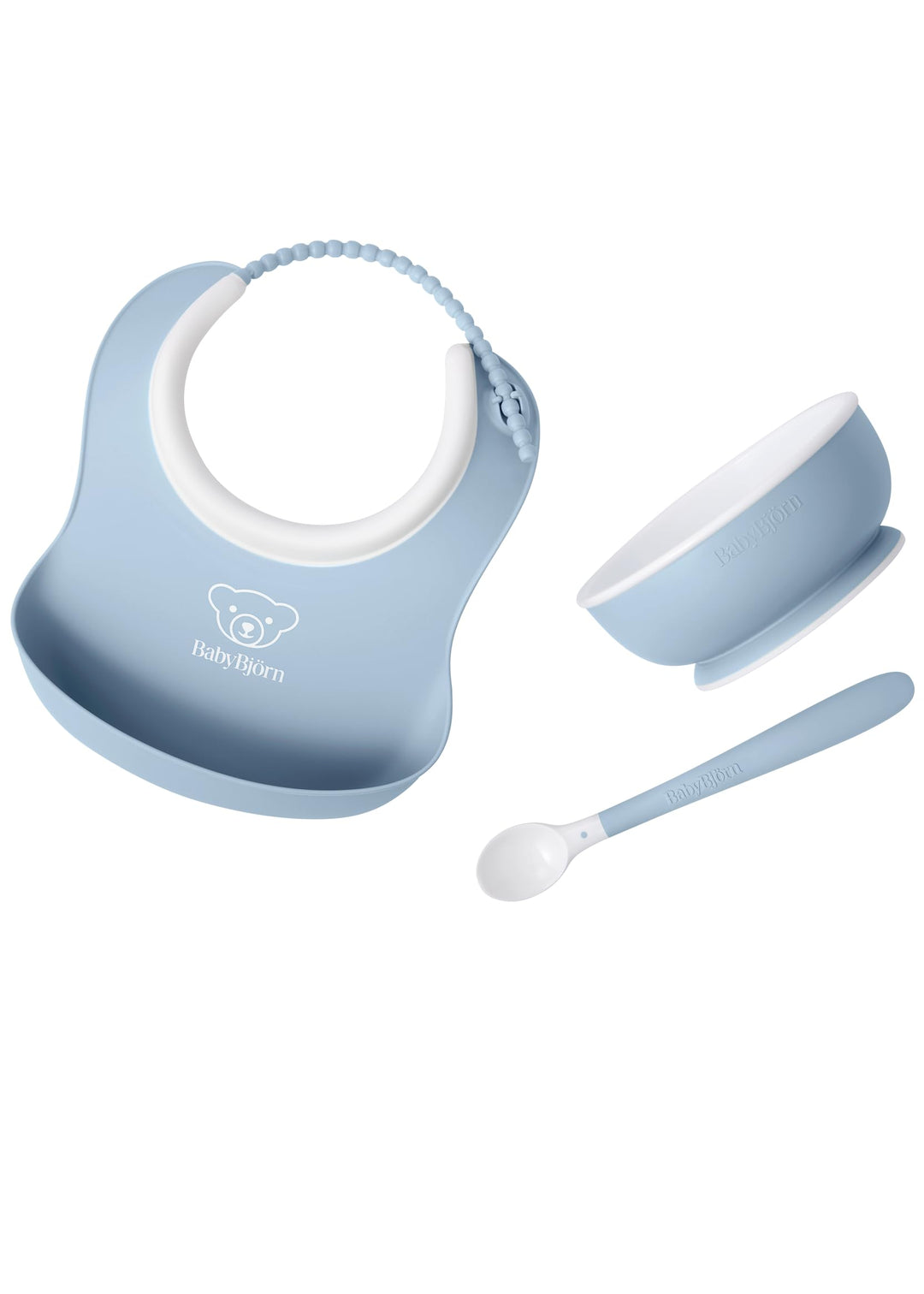 BabyBjörn Kindergeschirr, 3 Teile, Blassblau