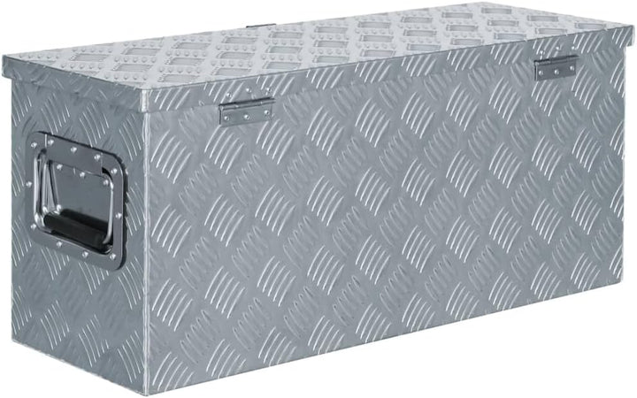 vidaXL Aluminiumkiste 76,5x26,5x33cm Alu Box Koffer Werkzeugbox Transportkiste 76.5 x 26.5 x 33 cm S