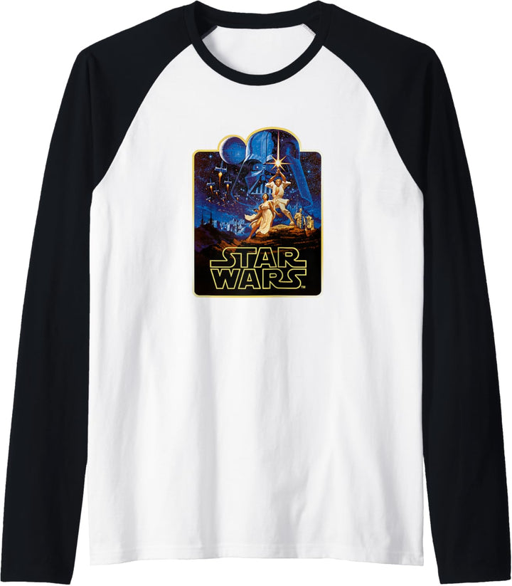 Star Wars A New Hope Luke &amp; Leia Vintage Poster Raglan